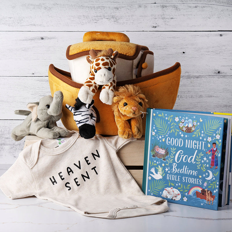 Heaven Sent: Noah's Ark Newborn Gift Crate