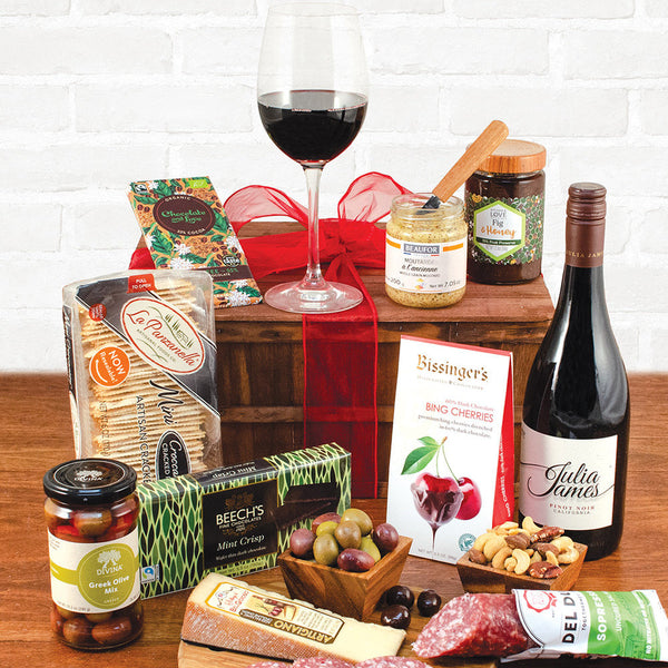 Pinot Noir Pleasures: Handcrafted Wine Gift Crate