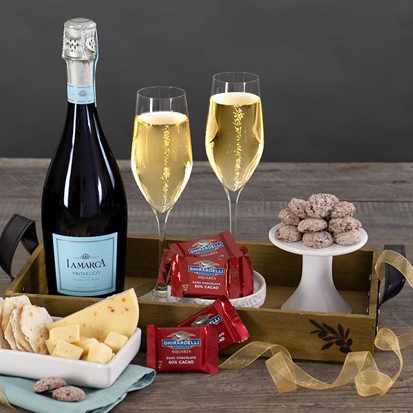 Simply Sparkling Prosecco Sparkling Wine Gift Basket American Gifts
