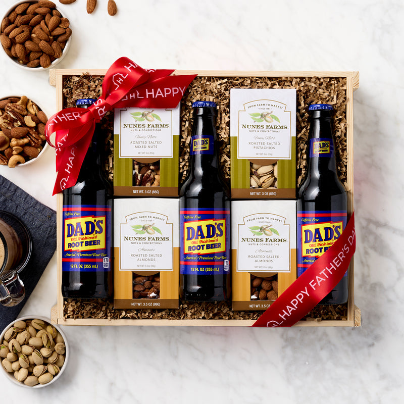 Dad's Root Bear & Nuts: Gourmet Gift Crate