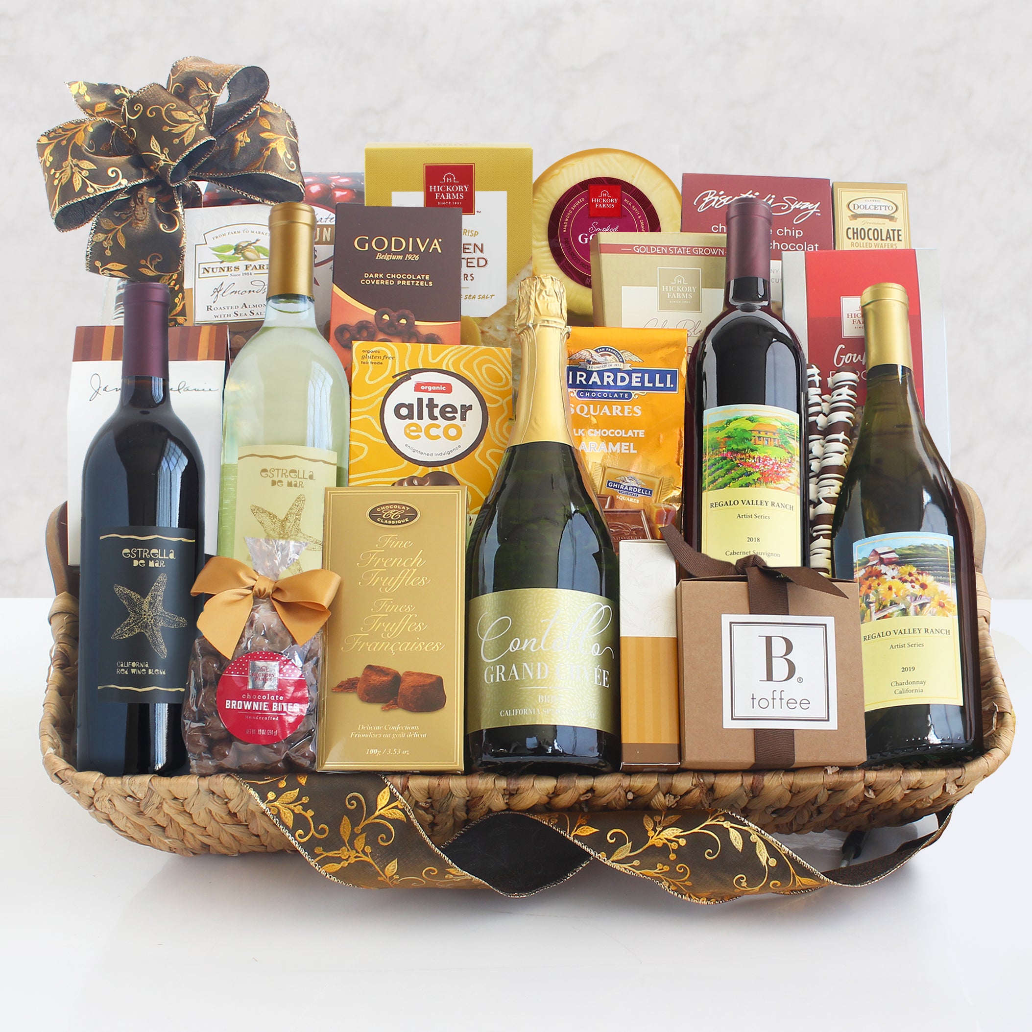 Magnificent Grandeur Collection: Premium Wine Gift Basket