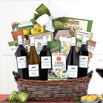 Steeplechase Vineyards Collection: Gourmet Wine Gift Basket