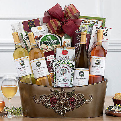 Hobson Estate Quartet: White Wine Gift Basket