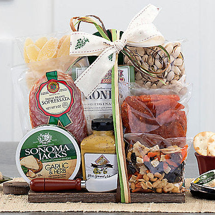 Savory Cutting Board Gift Collection Gift Basket at Van's Gifts