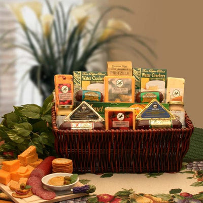A Classic Selection Meat & Cheese Gourmet-Small - meat and cheese gift baskets