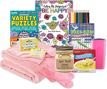 Don't Worry Be Happy Get Well Gift Set- get well soon gifts for women –  American Gifts & Baskets