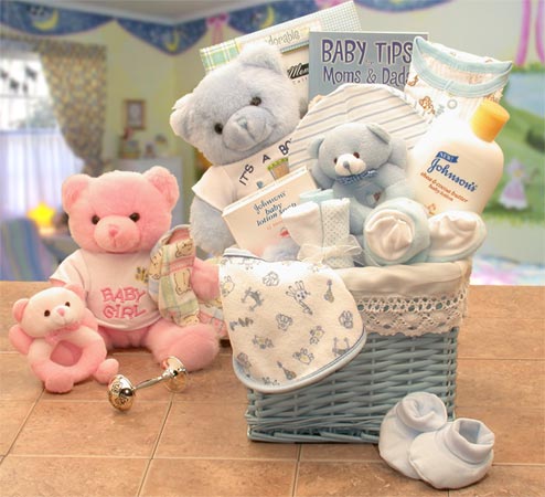 Sweet Baby of Mine New Baby Basket -Blue baby bath set baby