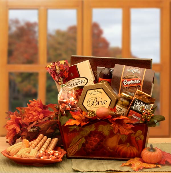 A Gourmet Fall Harvest Fall Gift Basket- Thanksgiving gift basket - Fall gift basket