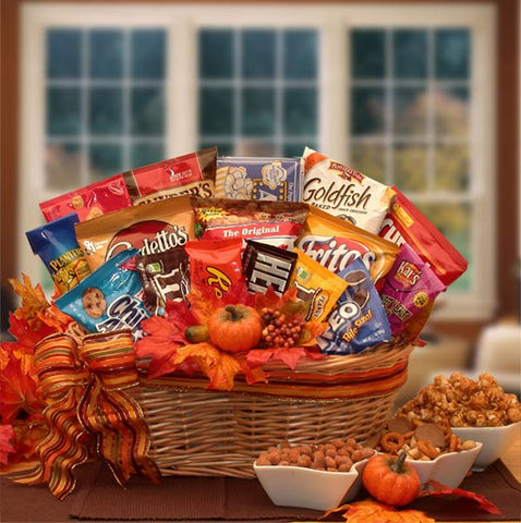 A Fall Snack Attack Gift Basket- Thanksgiving gift basket - Fall gift basket