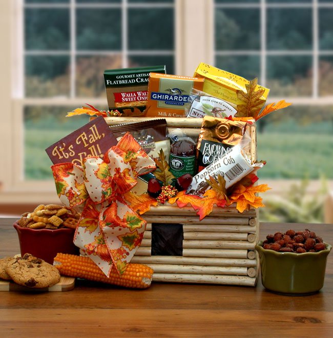 It's Fall Y'All Fall Log Cabin Gift- Thanksgiving gift basket - Fall gift basket