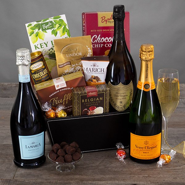 New Year's Indulgence: Gourmet Champagne Gift Basket