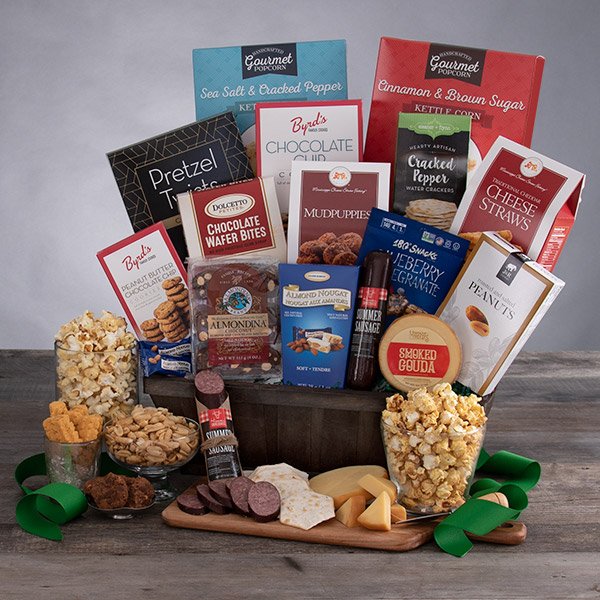 Deluxe Chocolate & Snacks: Gourmet Gift Basket