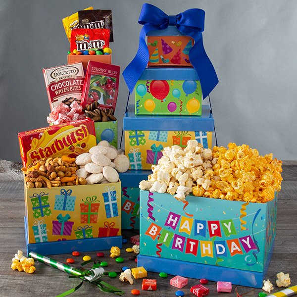 Happy Birthdays: Gourmet Gift Tower