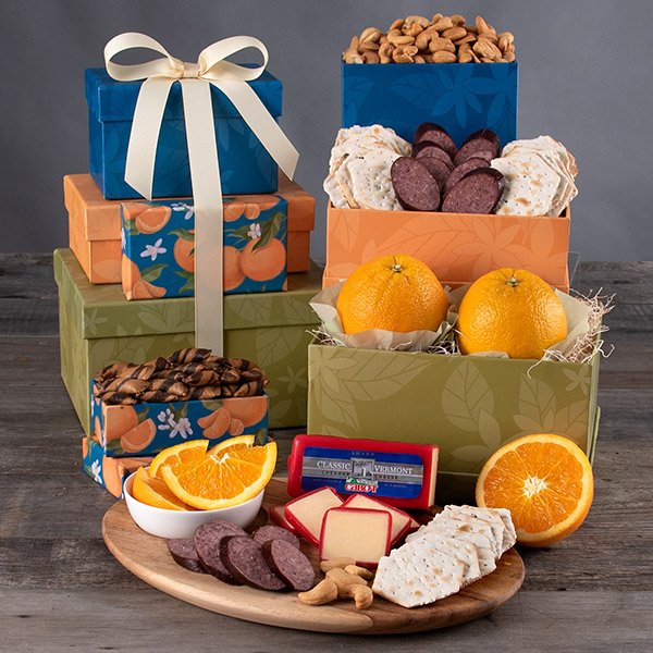 Fruit & Gourmet: Delicious Gift Tower
