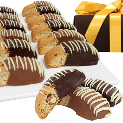 Belgian Chocolate Dipped Biscotti