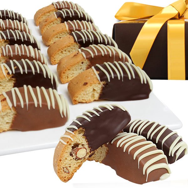 Belgian Chocolate Dipped Biscotti