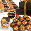 Belgian Chocolate Dipped Cookies: Gourmet Cookie Gift Tower
