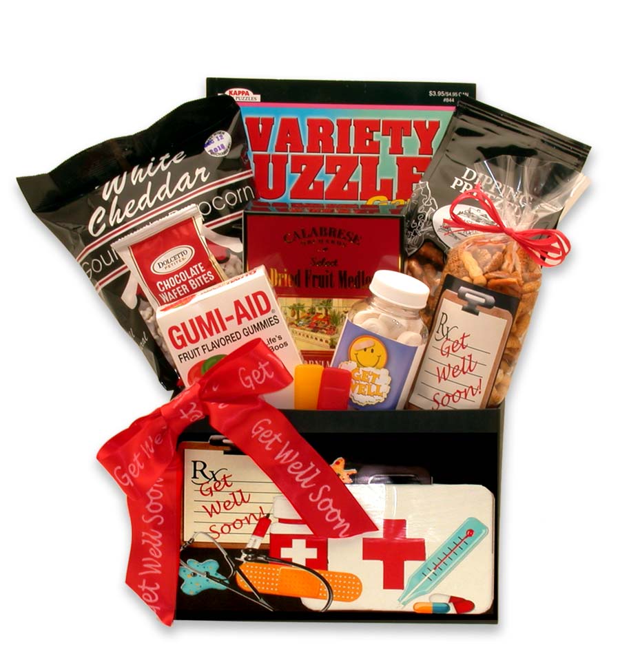 Doctor's Orders Get Well Gift Box - get well soon basket - get well soon gifts for women-get well soon gifts for men