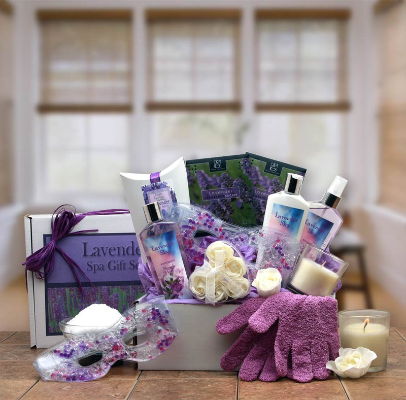 Lavender Sky Spa Gift Box - spa baskets for women gift