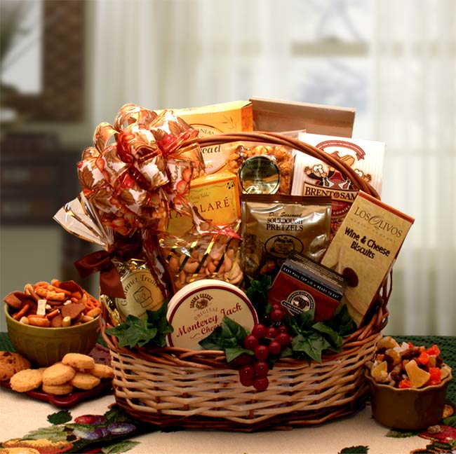 Bountiful Favorites Gourmet Gift Basket - gourmet gift basket