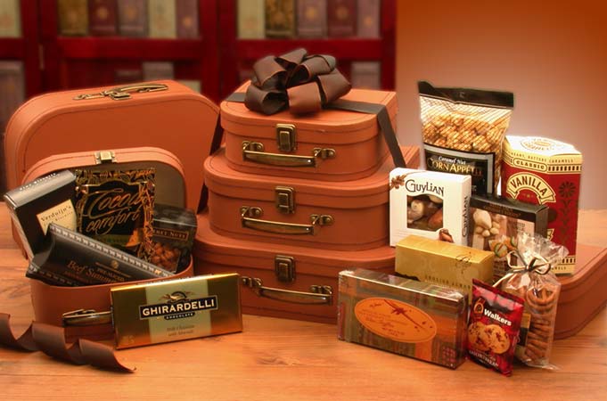 The Traveling Gourmet Tower - gourmet gift basket