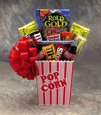 Popcorn Pack Snack Gift Basket- food gift basket