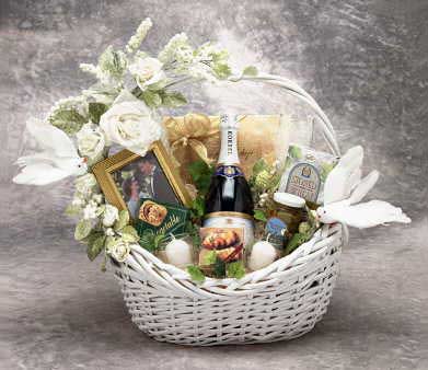 Wedding Wishes Gift Basket - Wedding Gift Basket - honeymoon gift set