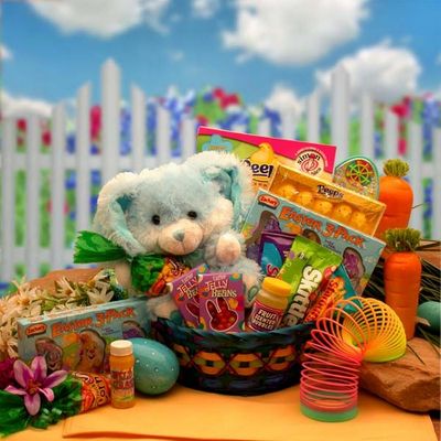 Bunny Hugs Easter Basket - Boy (Blue/ Green)- Easter Basket for child